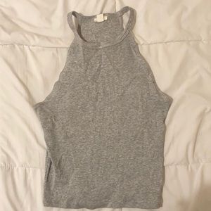 Garage gray cropped tank size M